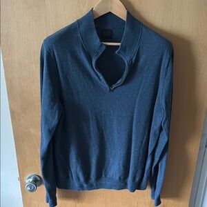 Men's Blue Quarter-Zip Sweater